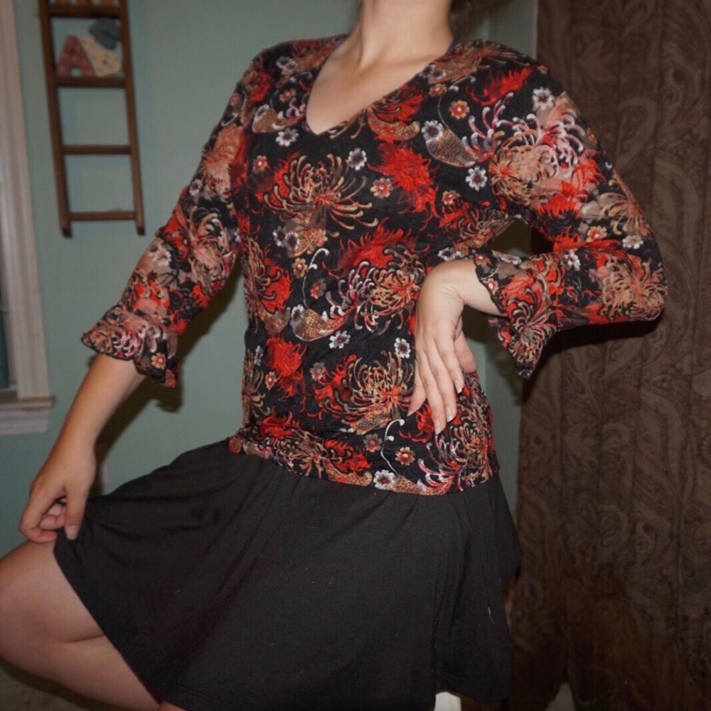 Bay Studio 90s Top with Flared Butterfly Sleeves